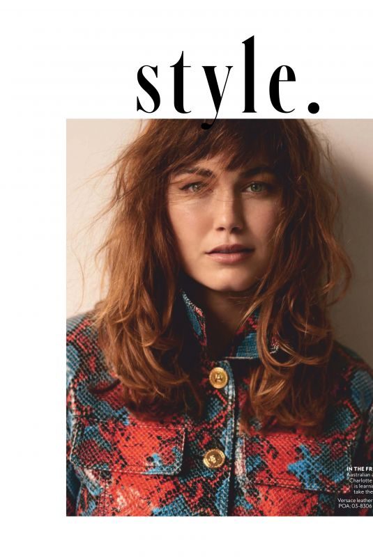 CHARLOTTE BEST in Instyle Magazine, Australia July 2019