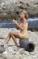 CHARLOTTE MCKINNEY on the Set of a Photoshoot in Los Angeles 06/10/2019