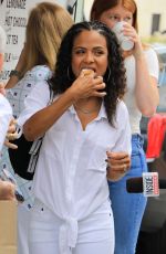 CHRISTINA MILIAN Working at Her Beignet Box Food Truck in Studio City 06/14/2019