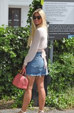 CHRISTINE MCGUINNESS in Denim Skirt Out in Cheshire 05/24/2019