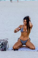 CLAUDIA ROMANI in Bikini on the Beach in Miami 05/30/2019