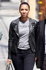 CORINNE FOXX Arrives at Jimmy Kimmel Live in Hollywood 06/06/2019
