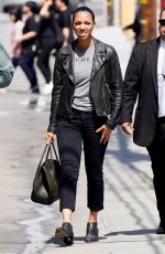CORINNE FOXX Arrives at Jimmy Kimmel Live in Hollywood 06/06/2019