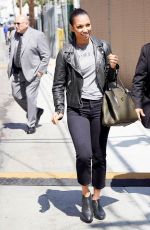 CORINNE FOXX Arrives at Jimmy Kimmel Live in Hollywood 06/06/2019