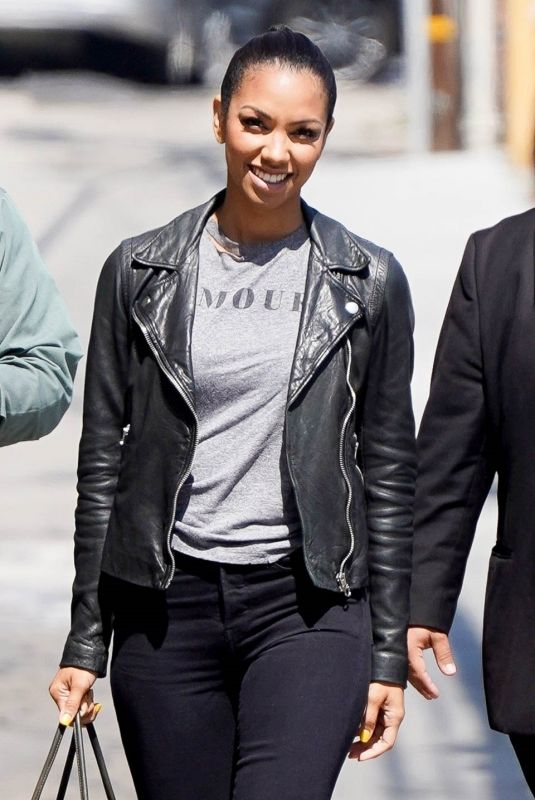 CORINNE FOXX Arrives at Jimmy Kimmel Live in Hollywood 06/06/2019