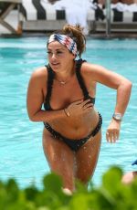 COURTNEY GREEN in Bikini at a Pool in Miami 06/07/2019