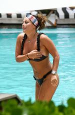 COURTNEY GREEN in Bikini at a Pool in Miami 06/07/2019