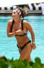 COURTNEY GREEN in Bikini at a Pool in Miami 06/07/2019