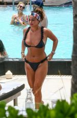 COURTNEY GREEN in Bikini at a Pool in Miami 06/07/2019
