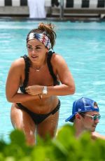 COURTNEY GREEN in Bikini at a Pool in Miami 06/07/2019