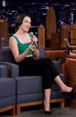 DAISY RIDLEY at Tonight Show Starring Jimmy Fallon in New York 06/26/2019