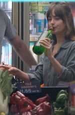 DAKOTA JOHNSON on the Set of Covers in a Convenience Store in Los Angeles 06/16/2019