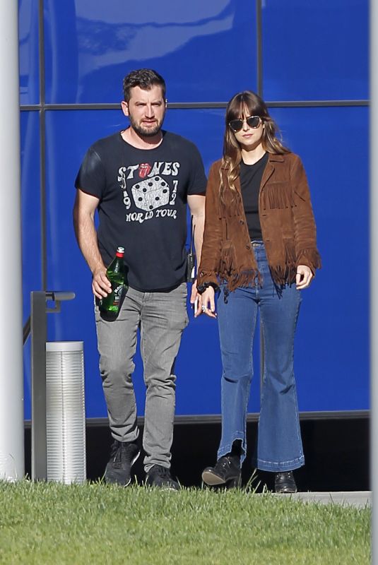 DAKOTA JOHNSON on the Set of Covers in Beverly Hills 06/24/2019