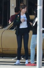 DAKOTA JOHNSON on the Set of Covers in Hollywood 06/05/2019
