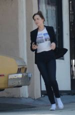 DAKOTA JOHNSON on the Set of Covers in Hollywood 06/05/2019