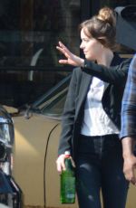 DAKOTA JOHNSON on the Set of Covers in Hollywood 06/05/2019