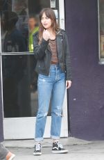 DAKOTA JOHNSON on the Set of Covers in Los Angeles 06/06/2019