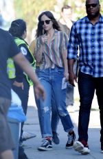 DAKOTA JOHNSON on the Set of Covers in Los Angeles 06/12/2019