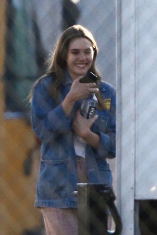 ELIZABETH OLSEN on the Set of Sorry for Your Loss in Los Angeles 06/26/2019