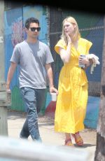 ELLE FANNING and Max Minghella Out in Los Angeles 06/15/2019