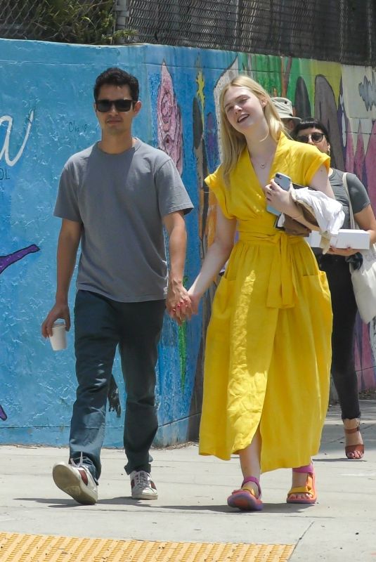 ELLE FANNING and Max Minghella Out in Los Angeles 06/15/2019