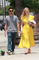 ELLE FANNING and Max Minghella Out Shopping in Silver Lake 06/15/2019