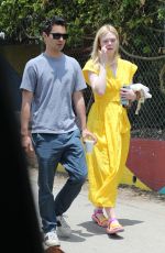 ELLE FANNING and Max Minghella Out Shopping in Silver Lake 06/15/2019