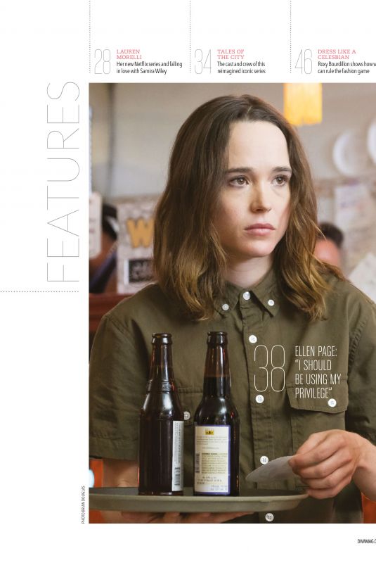 ELLEN PAGE in Diva Magazine, UK June 2019