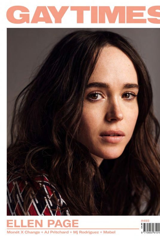 ELLEN PAGE in Gay Times, Magazine, issue #493