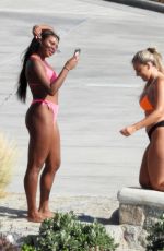 ELLIE BROWN and KAZ CROSSLEY in Bikinis at a Pool in Mykonos 06/08/2019