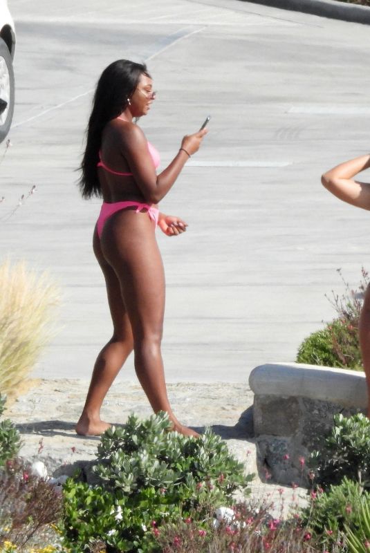 ELLIE BROWN and KAZ CROSSLEY in Bikinis at a Pool in Mykonos 06/08/2019