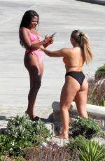 ELLIE BROWN and KAZ CROSSLEY in Bikinis at a Pool in Mykonos 06/08/2019