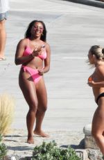 ELLIE BROWN and KAZ CROSSLEY in Bikinis at a Pool in Mykonos 06/08/2019