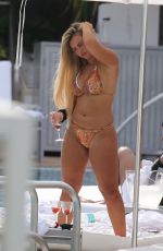 ELLIE BROWN in Bikini at Pool in Miami 06/13/2019