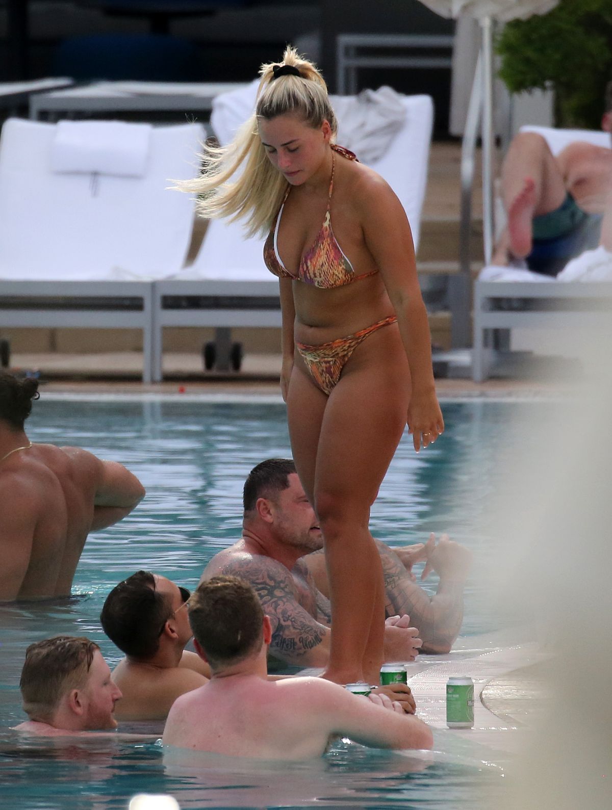 ELLIE BROWN in Bikini at Pool in Miami 06/13/2019.
