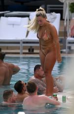 ELLIE BROWN in Bikini at Pool in Miami 06/13/2019