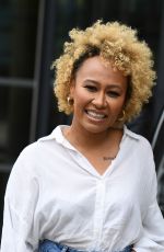 EMELI SANDE at BBC Breakfast Studio in Manchester 06/07/2019