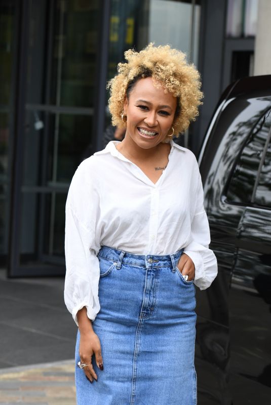 EMELI SANDE at BBC Breakfast Studio in Manchester 06/07/2019