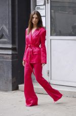 EMILY RATAJKOWSKI All in Red Out in New York 06/17/2019