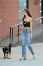 EMILY RATAJKOWSKI in Denim ant Tube Top Out in New York 06/08/2019