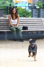 EMILY RATAJKOWSKI Out with Her Dog Colombo in New York 06/20/2019