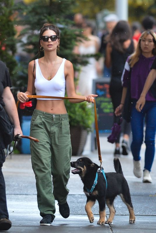 EMILY RATAJKOWSKI Out with Her Dog Colombo in New York 06/20/2019 ...