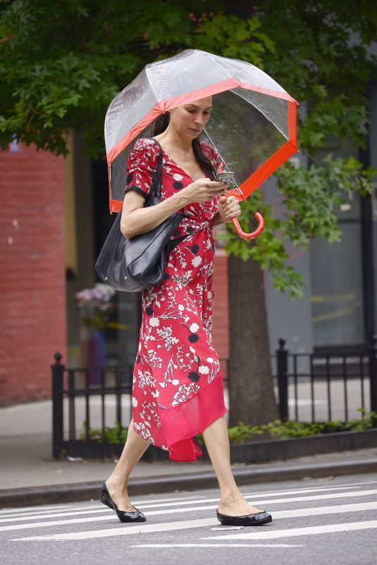 FAMKE JANSSEN Out and About in New York 06/17/2019