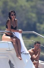 GEORGINA RODRIGUEZ in Bikini and Cristiano Ronaldo at a Yacht in France 06/23/2019