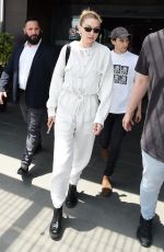 GIGI HADID Arrives at Florence Airport in Florence 06/12/2019