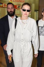 GIGI HADID Arrives at Florence Airport in Florence 06/12/2019