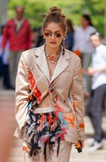 GIGI HADID Arrives at Heron Preston Fashion Show in Paris 06/18/2019