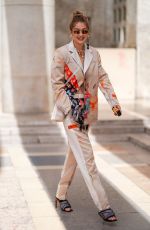 GIGI HADID Arrives at Heron Preston Fashion Show in Paris 06/18/2019