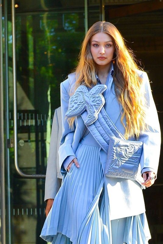 GIGI HADID Leaves Her Hotel in New York 06/03/2019