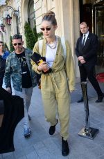 GIGI HADID Leaves Her Hotel in Paris 06/22/2019